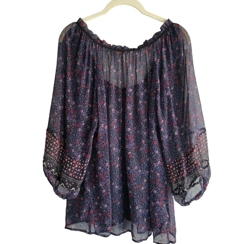 Joie Boho 100% Silk Blouse Size M - Picture 2 of 8